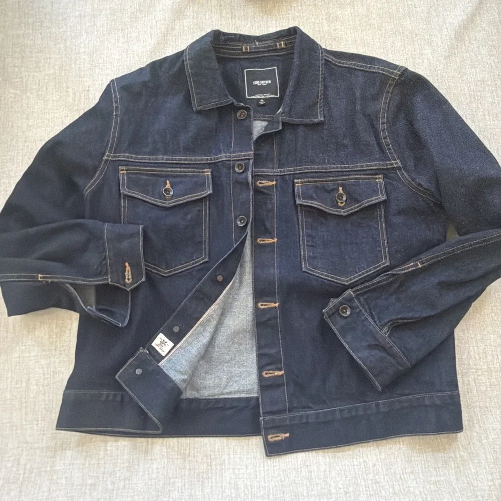 Todd Snyder White Oak Cone Mills Selvage Denim Jacket Men's XL Dark Indigo USA